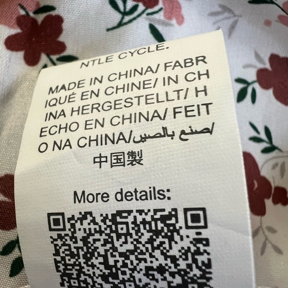 SHEIN White Cream Smocked Peplum Blouse - Picture 8 of 8